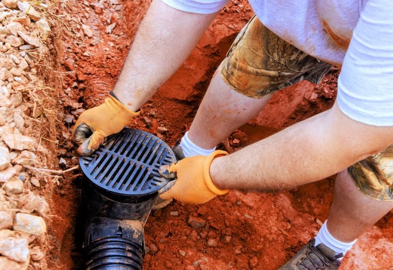 installing a lawn drainage system