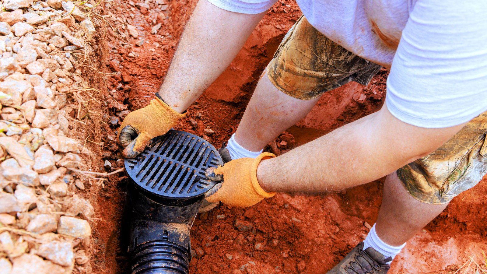installing a lawn drainage system