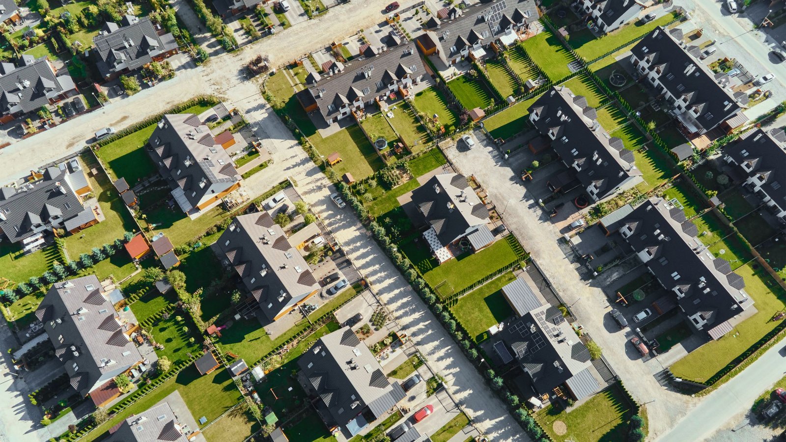 well trimmed landscape of a village